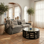 Atlanta 3 Seat Slipcover Sofa - Grey