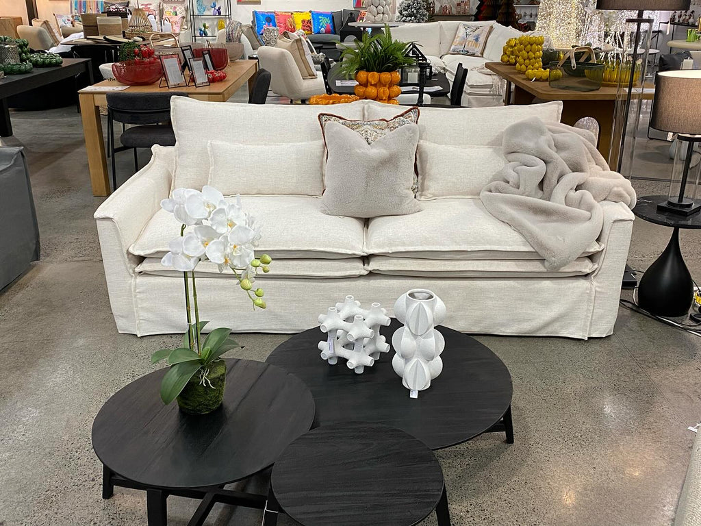 Atlanta 3 Seat Slipcover Sofa - Natural