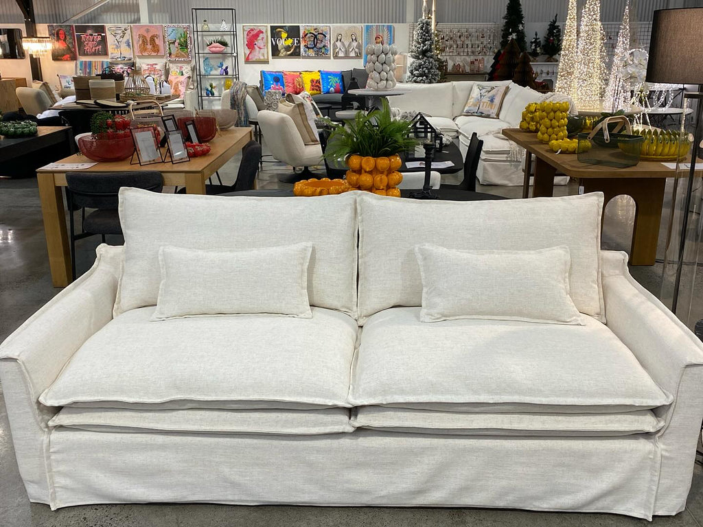 Atlanta 3 Seat Slipcover Sofa - Natural