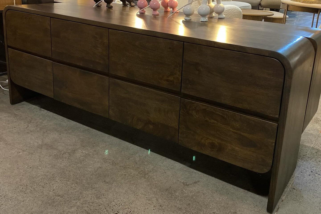 Aurora Sideboard 8 Drawer - Premium Brown
