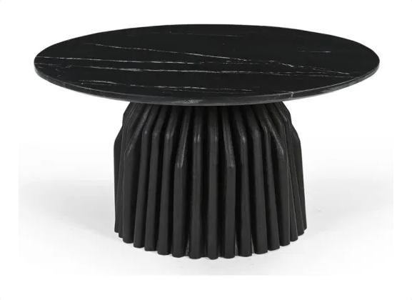 Avery Round Coffee Table with Marble Top