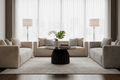Avery Round Coffee Table with Marble Top