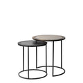Barcelona Aluminium and Iron Side Table Set of 2 at Online8 Furniture Auckland NZ