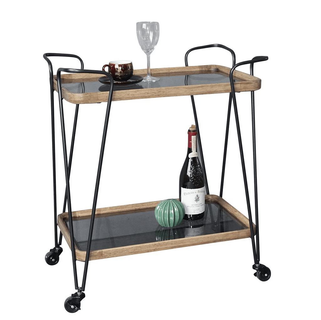 Baxton Bar Cart Trolley with Wheels