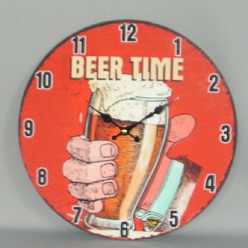 Beer Time Clock - 34Cm