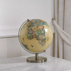 Beige World Globe - 28cm