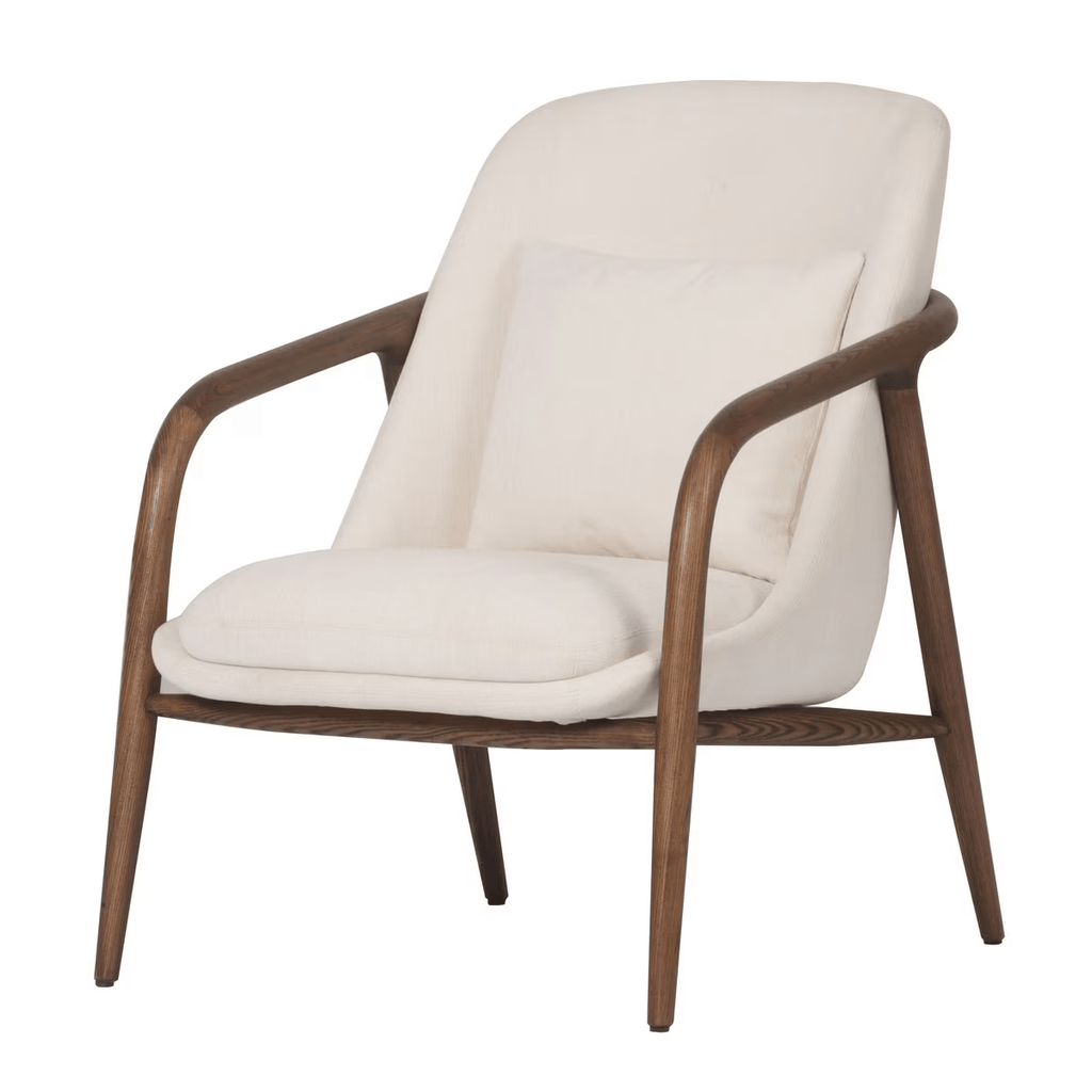 Bella Occasional Chair - Cream/Walnut