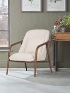 Bella Occasional Chair - Cream/Walnut