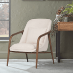 Bella Occasional Chair - Cream/Walnut