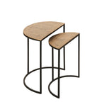 Berlin Aluminium and Iron Side Table Set of 2 at Online8 Furniture Auckland NZ