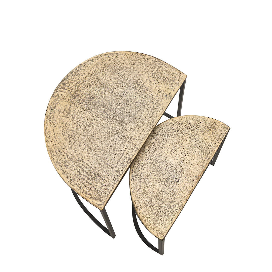Berlin Aluminium and Iron Side Table Set of 2 at Online8 Furniture Auckland NZ