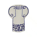 Bernice Ceramic Vase 28cm - White/Blue