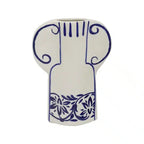 Bernice Ceramic Vase 28cm - White/Blue
