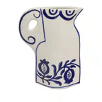 Bettina Ceramic Vase 24cm -White / Blue