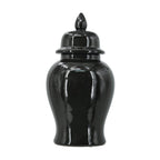 Black Ceramic Ginger Jar - Large