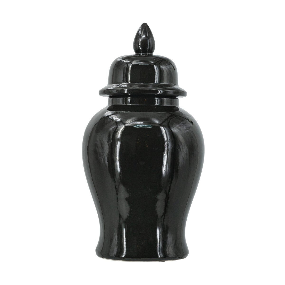 Black Ceramic Ginger Jar - Large