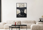 Black Cowboy Hand Painted Framed Canvas Wall Art