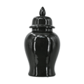 Black Ceramic Ginger Jar - Small