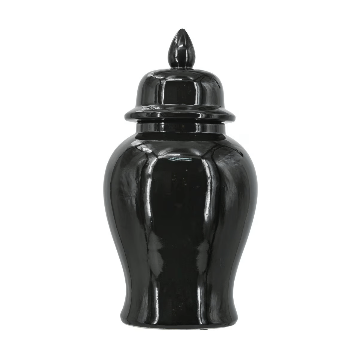 Black Ceramic Ginger Jar - Small