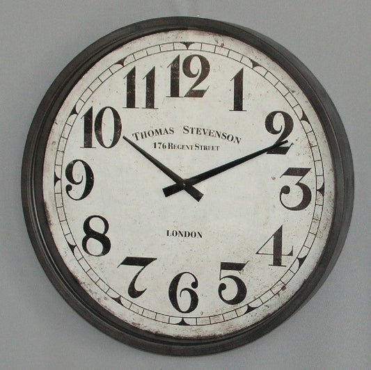 Black Iron London Clock - 39Cm