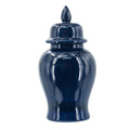 Blue Ceramic Ginger Jar - Large