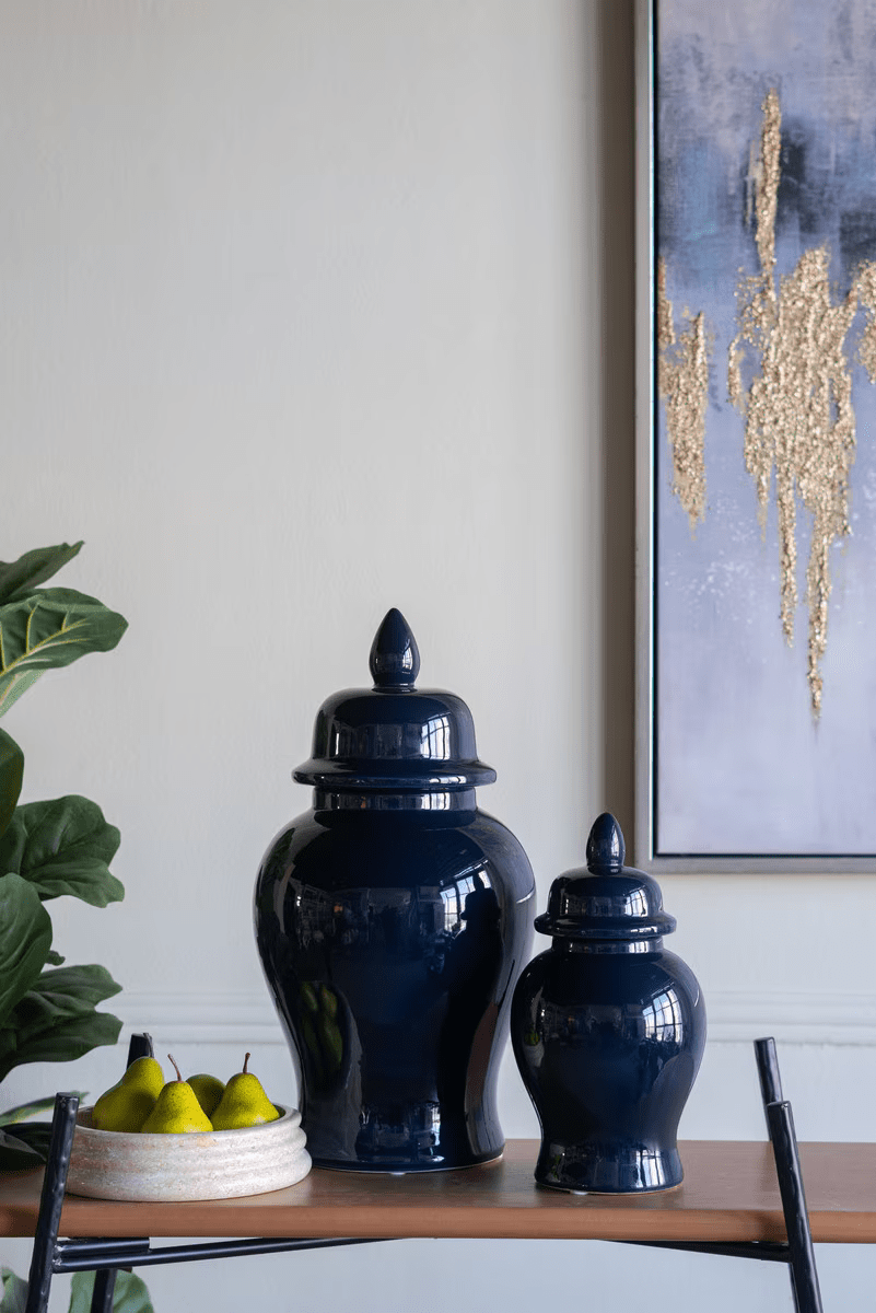 Blue Ginger Jar - Blue