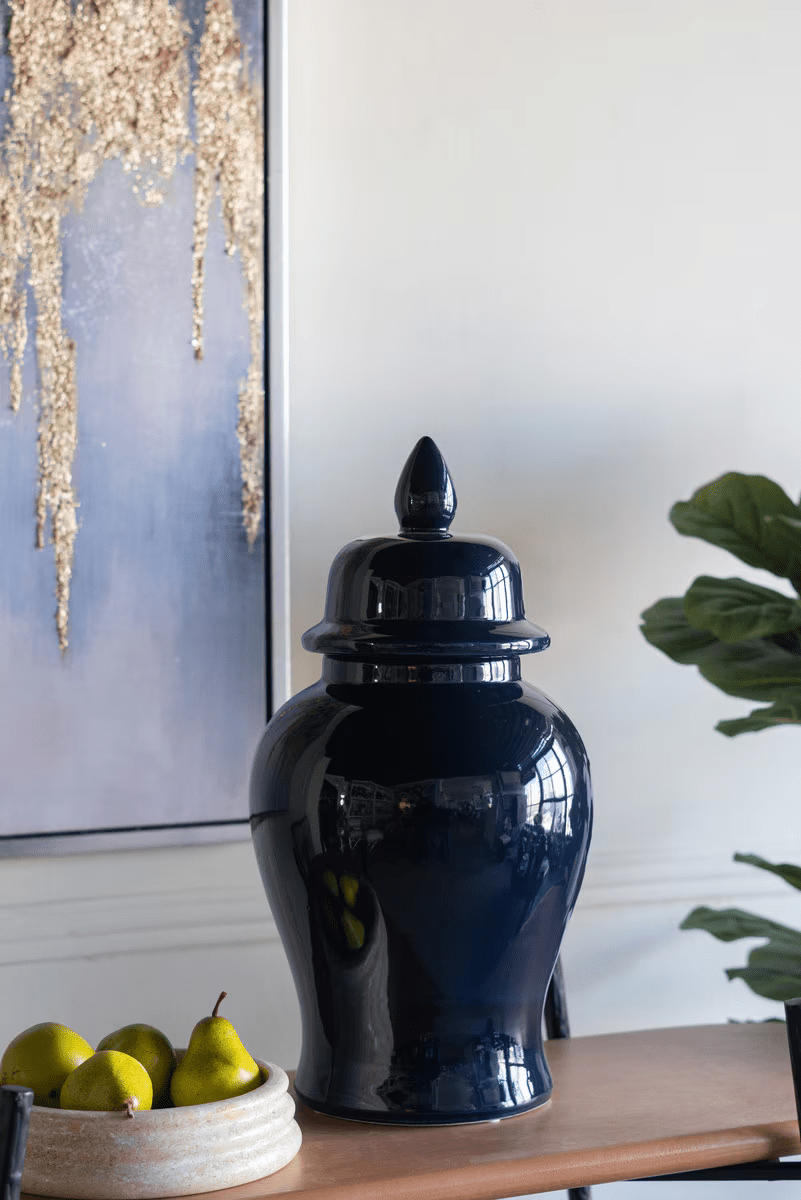 Blue Ginger Jar - Blue