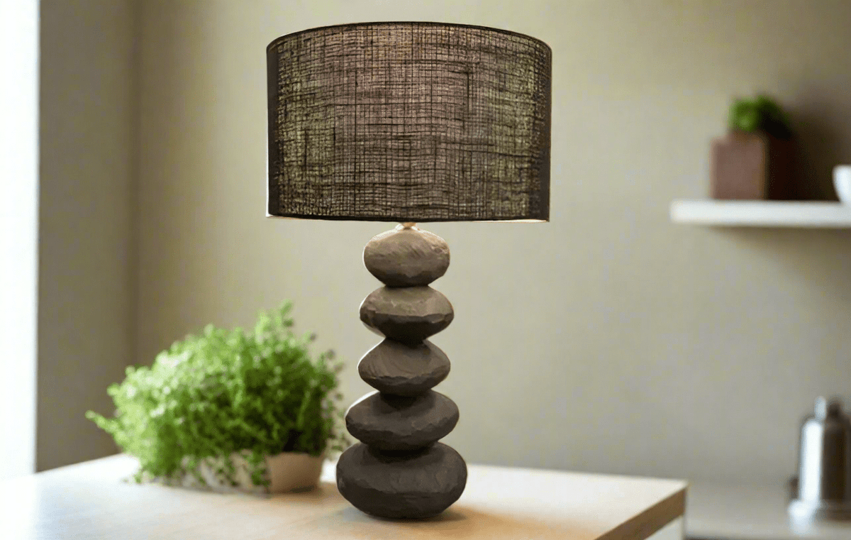 Boulder Wooden Table lamp