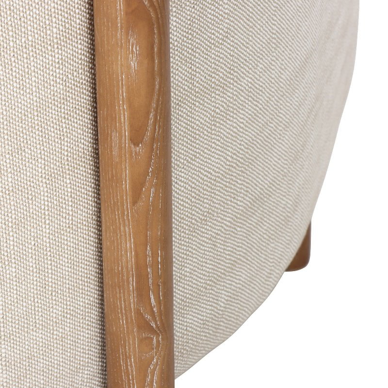 Bowie Rounded Fabric Tub Armchair