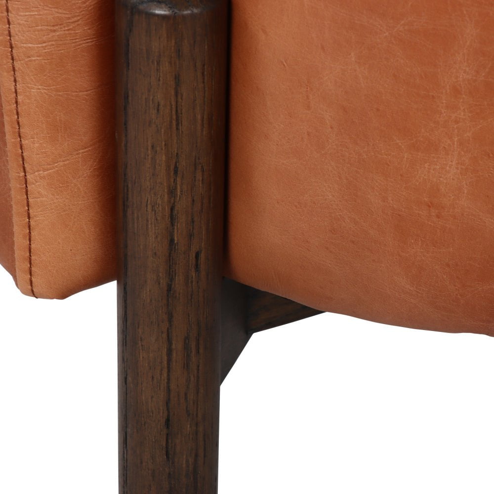 Bowie Rounded Leather Tub Armchair