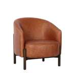 Bowie Rounded Leather Tub Armchair