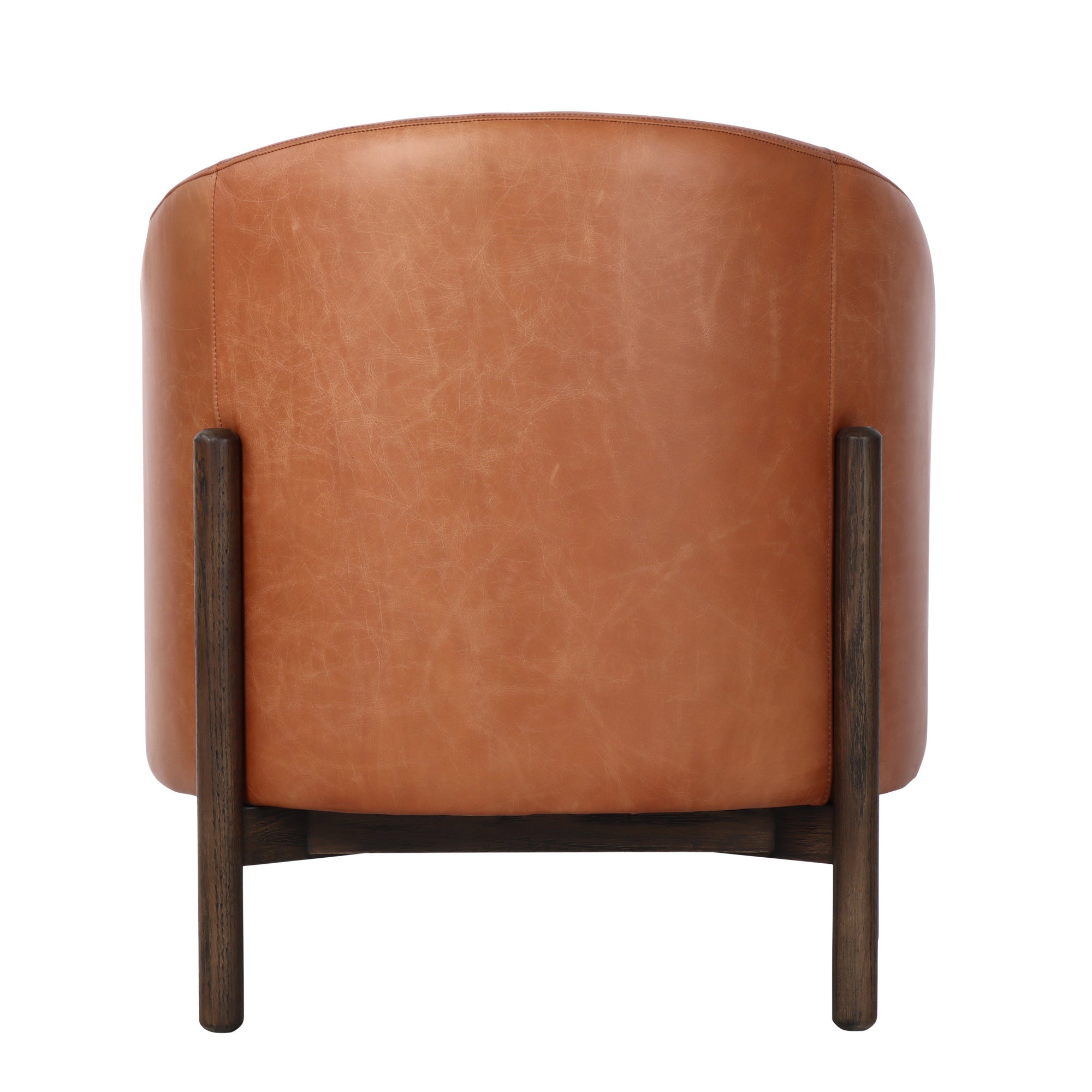 Bowie Rounded Leather Tub Armchair