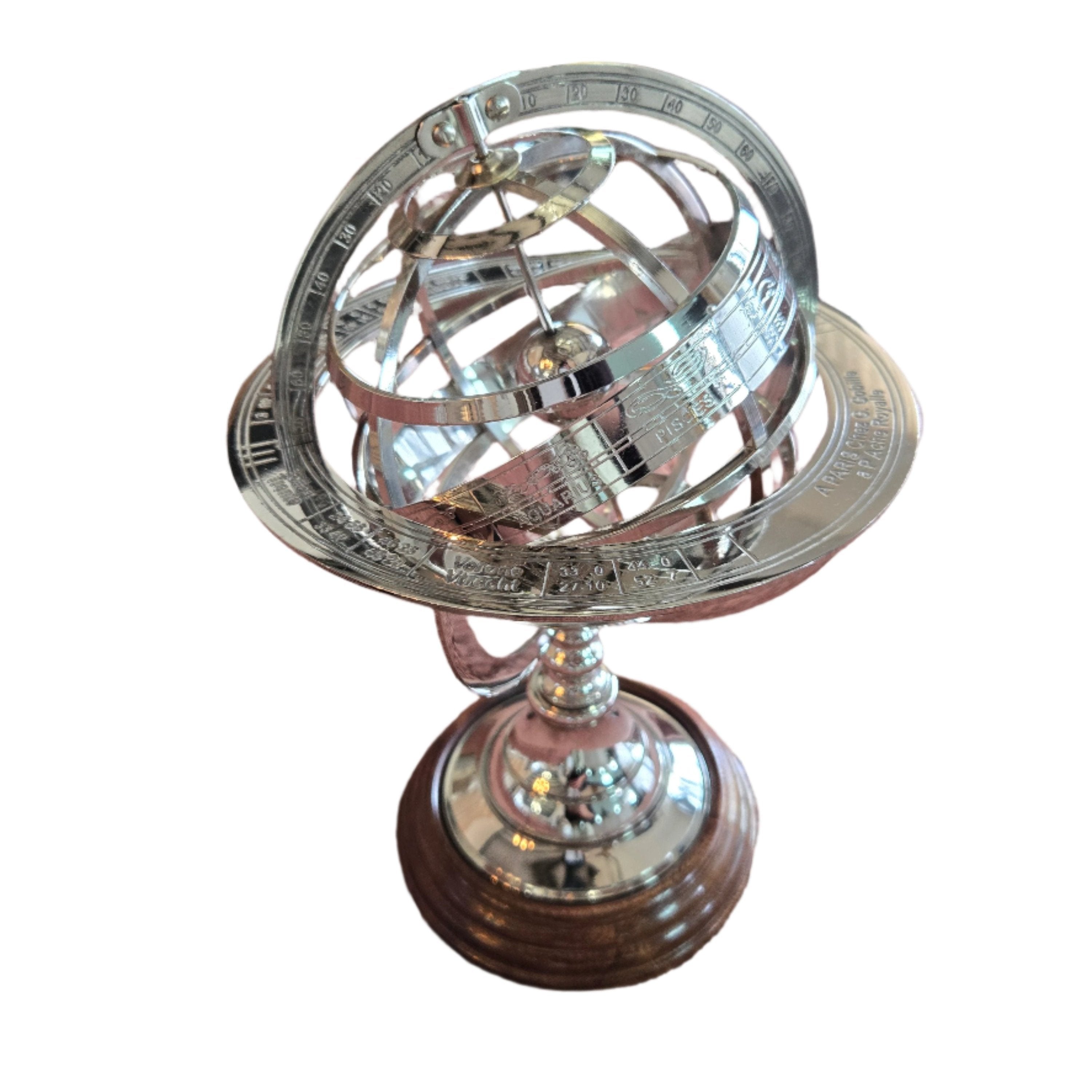Brass Finish Armillary Sphere Globe at Online8 Furniture Auckland NZ