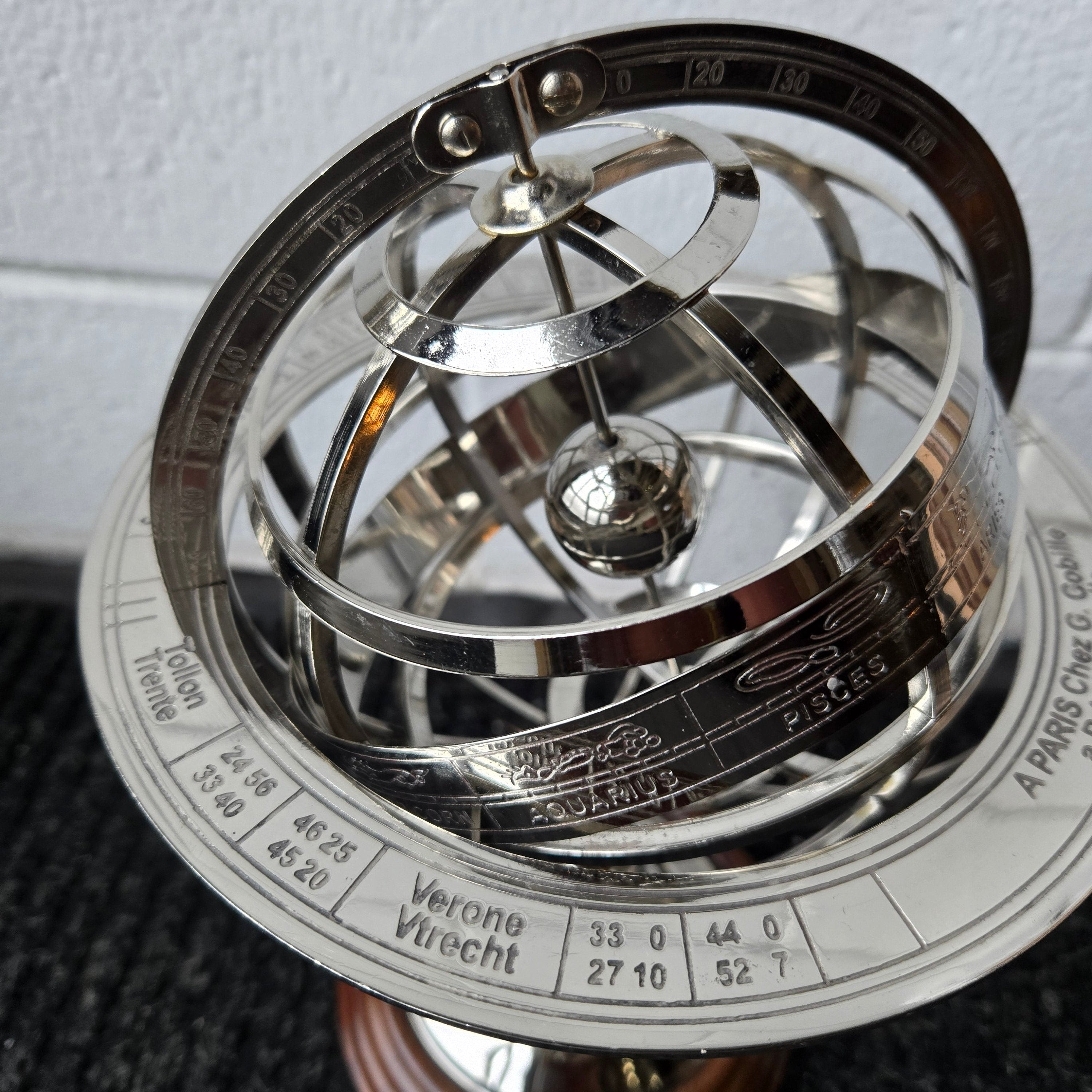 Brass Finish Armillary Sphere Globe at Online8 Furniture Auckland NZ