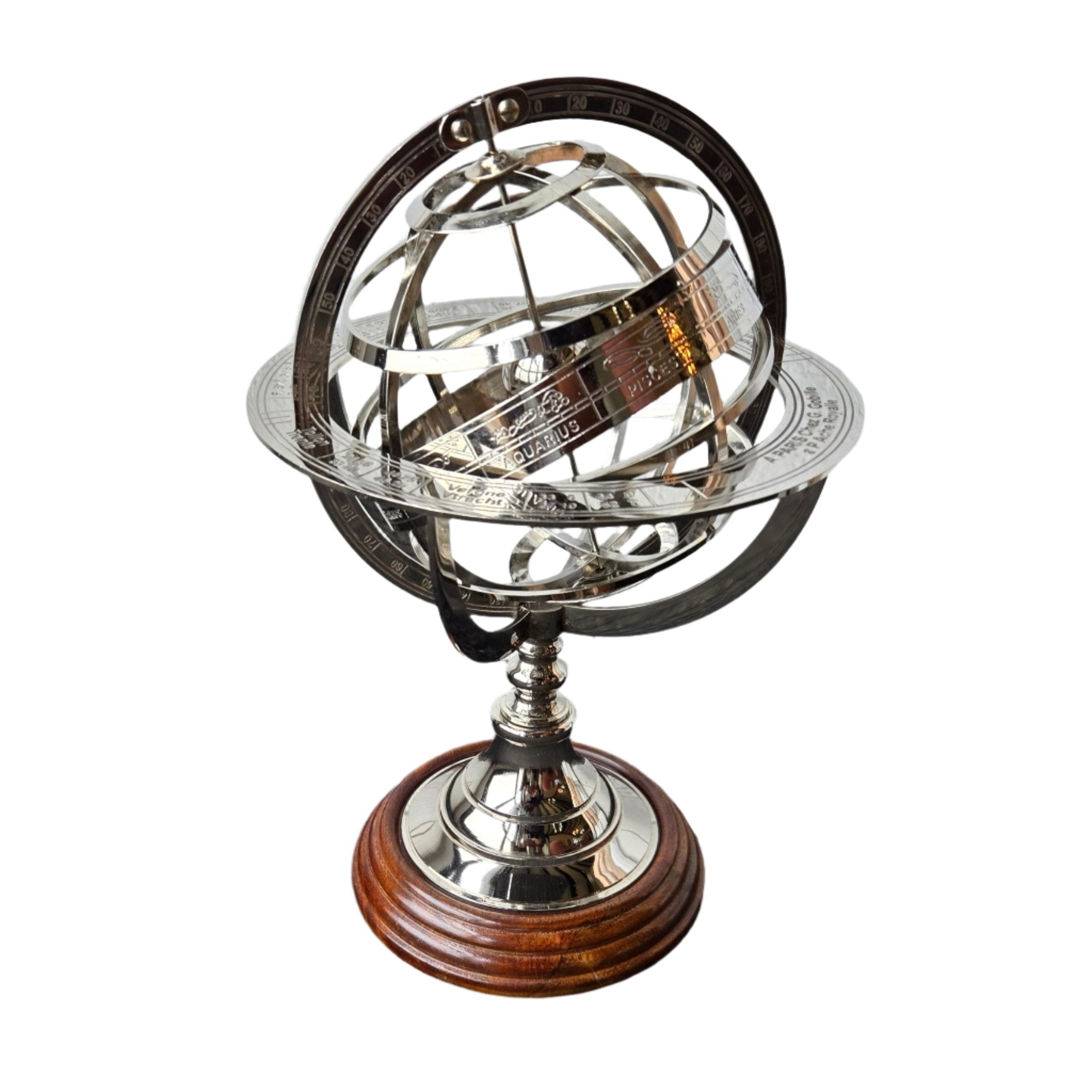 Brass Finish Armillary Sphere Globe at Online8 Furniture Auckland NZ
