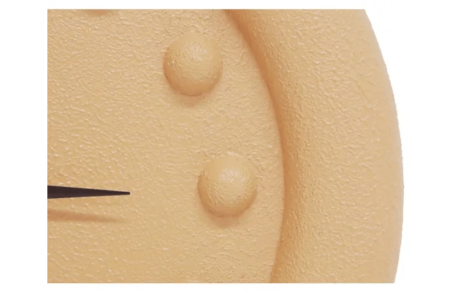 Bubble Wall Clock - Textured Terracotta