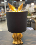 Bunny Table Lamp - Black & Gold