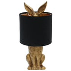 Bunny Table Lamp - Black & Gold