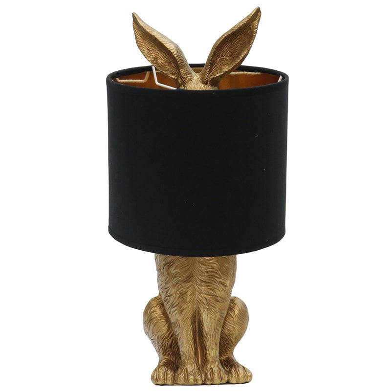 Bunny Table Lamp - Black & Gold