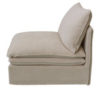 Calais 4 Pcs Slipcover Modular Sofa with Ottoman