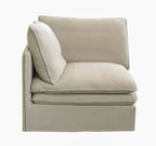Calais 4 Pcs Slipcover Modular Sofa with Ottoman