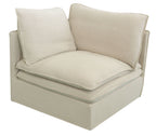 Calais 4 Pcs Slipcover Modular Sofa with Ottoman