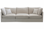 Calais 4 Pcs Slipcover Modular Sofa with Ottoman