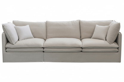 Calais 4 Pcs Slipcover Modular Sofa with Ottoman