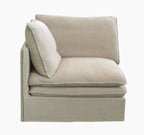Calais 4 Pcs Slipcover Modular Sofa with Ottoman
