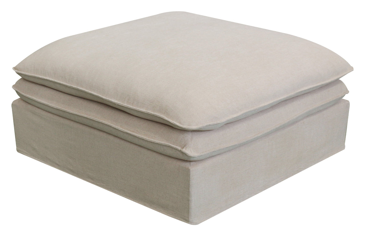 Calais 4 Pcs Slipcover Modular Sofa with Ottoman