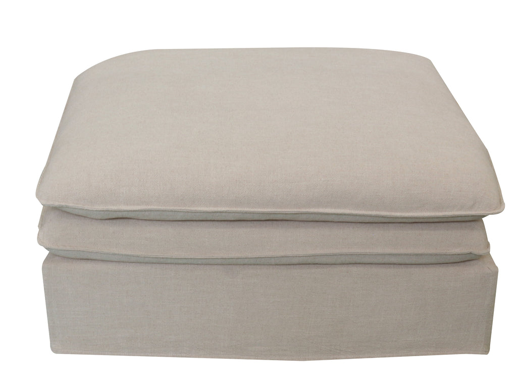 Calais 4 Pcs Slipcover Modular Sofa with Ottoman