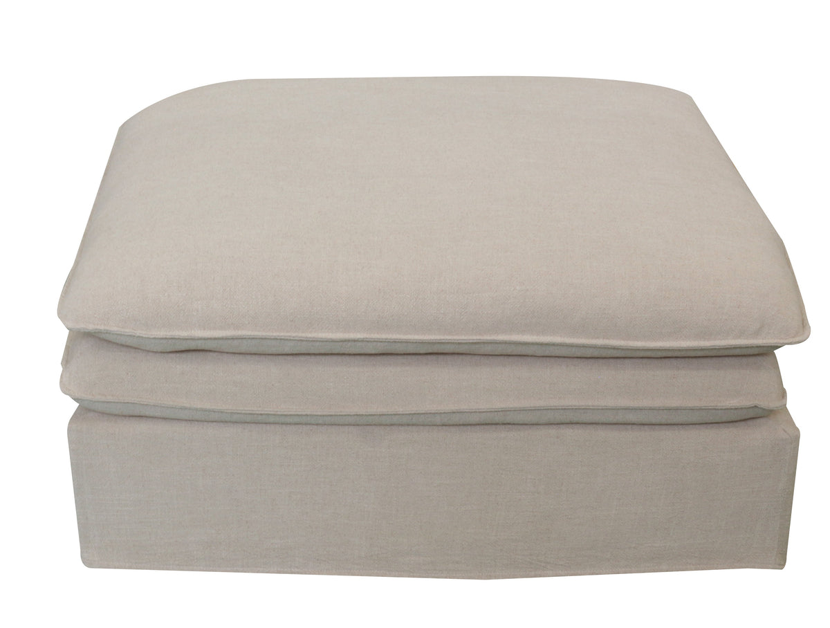 Calais 4 Pcs Slipcover Modular Sofa with Ottoman