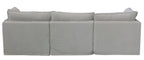 Calais 4 Pcs Slipcover Modular Sofa with Ottoman
