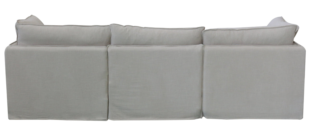 Calais 4 Pcs Slipcover Modular Sofa with Ottoman